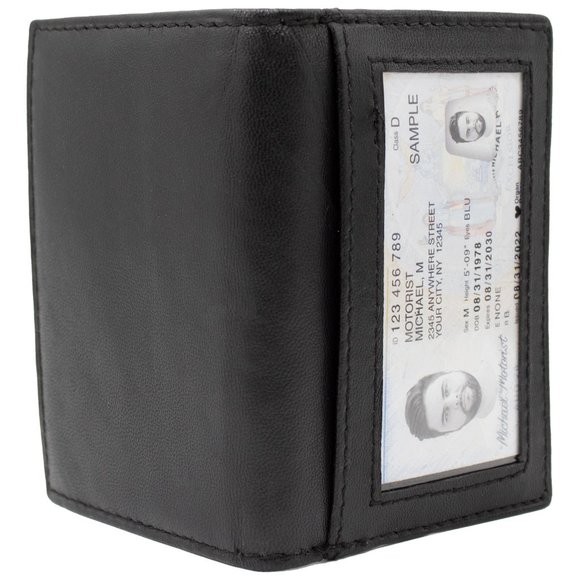 Genuine Leather Men Credit Card Case,ID holder with Black Color - Picture 5 of 10
